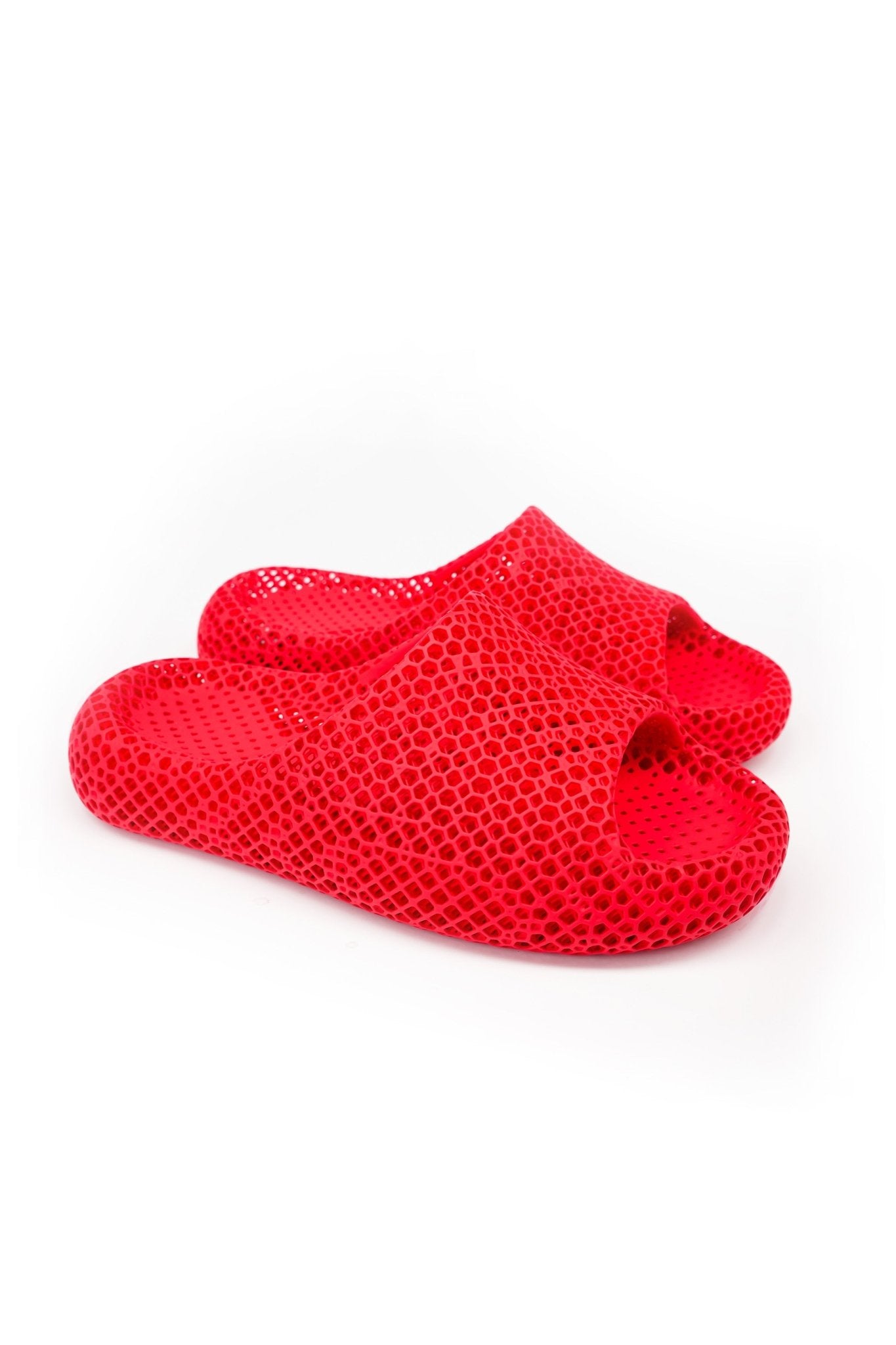 3D Printed Red Sandals – Comfortable Lightweight Summer Slides for Men & Women | PRINTMORROW