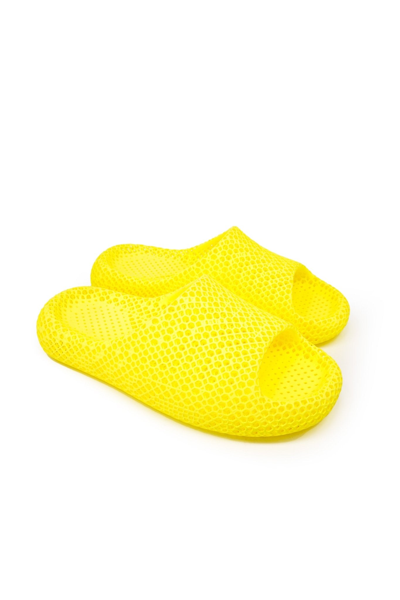 3D Printed Yellow Sandals – Bright Lightweight Breathable Summer Slides | PRINTMORROW