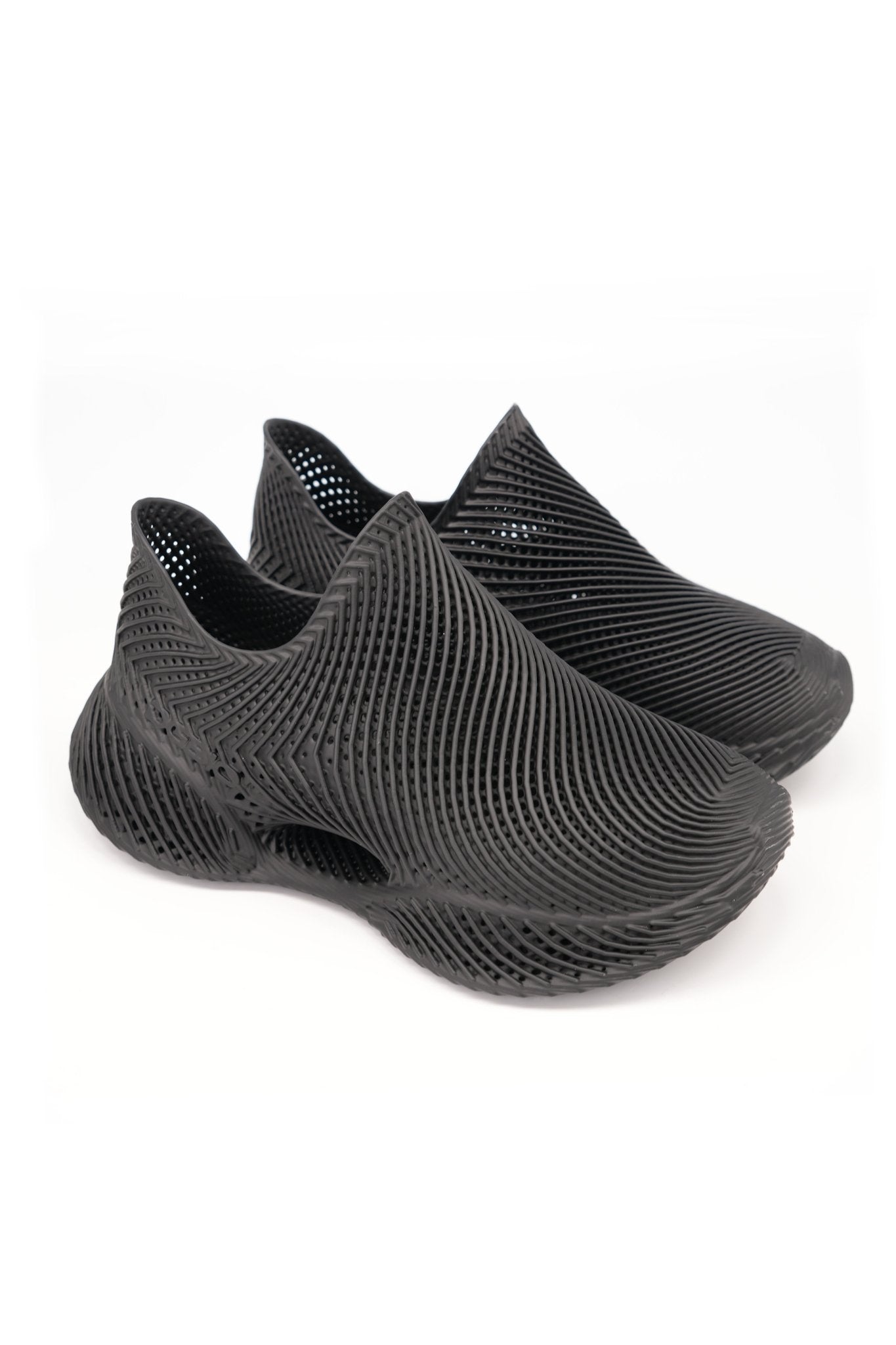 Black 3D Walking Shoes – Lightweight Breathable Comfort Sneakers